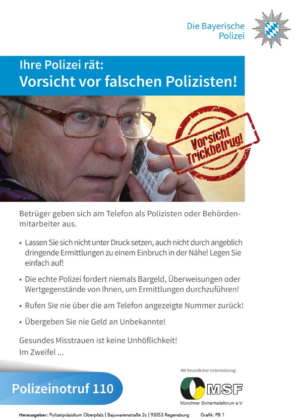 Download Flyer "Die Poliuei rät ..."